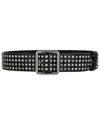 Alexander Mcqueen Pionier Leather Belt In Black