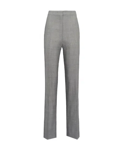 Alexander Mcqueen Karierte Hose Mit Hohem Bund In Schwarz
