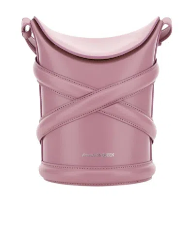 ALEXANDER MCQUEEN ALEXANDER MCQUEEN THE CURVE LOGO EMBOSSED BUCKET BAG