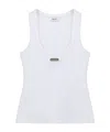 Alexander Mcqueen Mcqueen Placket Tank Top In White