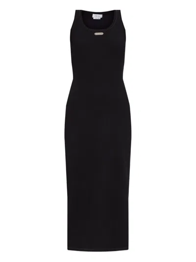 Alexander Mcqueen Placket Sleeveless Midi Dress