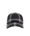 Alexander Mcqueen Checked Baseball Cap In Black