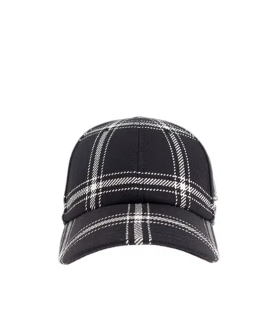 Alexander Mcqueen Checked Baseball Cap In Black