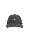 Alexander Mcqueen Skull-patch Check-pattern Baseball Cap In Black