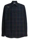 Alexander Mcqueen Plaid Casual Shirt With Structured Collar In Blue