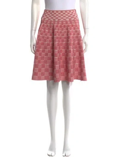 Pre-owned Alexander Mcqueen Plaid Print Mini Skirt In Red