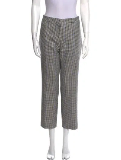 Pre-owned Alexander Mcqueen Plaid Print Straight Leg Pants In Gray
