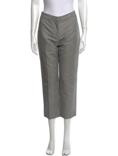 Pre-owned Alexander Mcqueen Plaid Print Straight Leg Pants In Neutrals