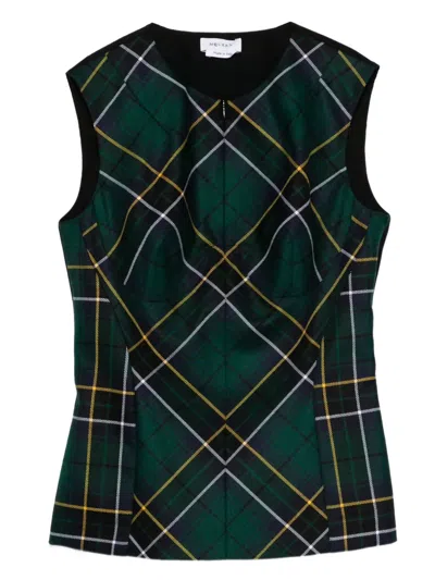 Alexander Mcqueen Checked Wool-twill Vest In Multi