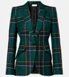 Alexander Mcqueen Plaid Wool Blazer