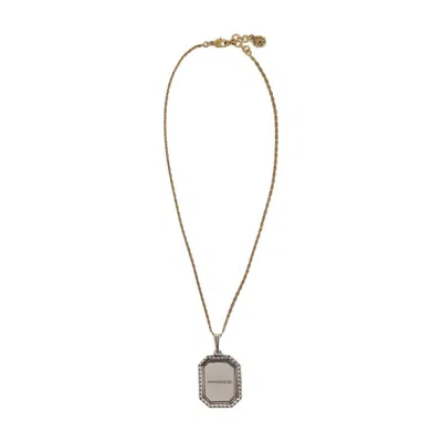 Alexander Mcqueen Plate Med Cameo Necklace In Multicolor