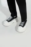 Alexander Mcqueen Baskets Tread Slick En Toile De Coton In Black