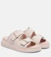 Alexander Mcqueen Pink Rubber Hybrid Slippers   Pink  Donna 40 In Multi