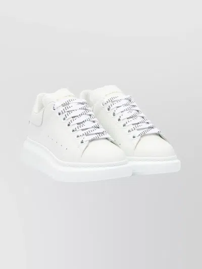 Alexander Mcqueen Platform Sneakers Leather Upper In White