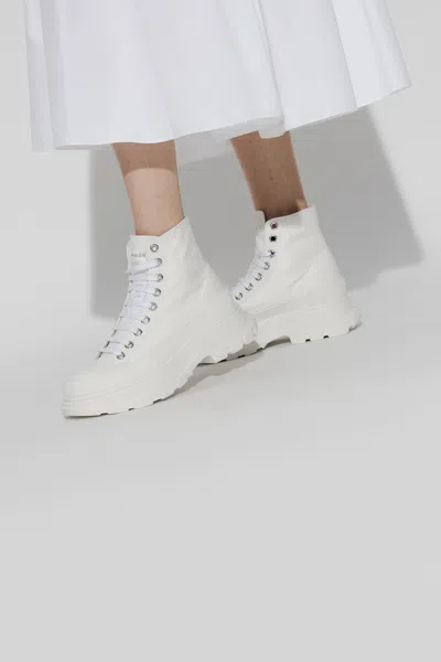 Alexander Mcqueen Platform Sneakers In White