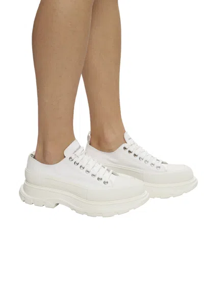 Alexander Mcqueen Platform Sneakers With Logo In White