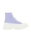 Alexander Mcqueen Light Purple Leather Tread Slick Sneakers In Purple