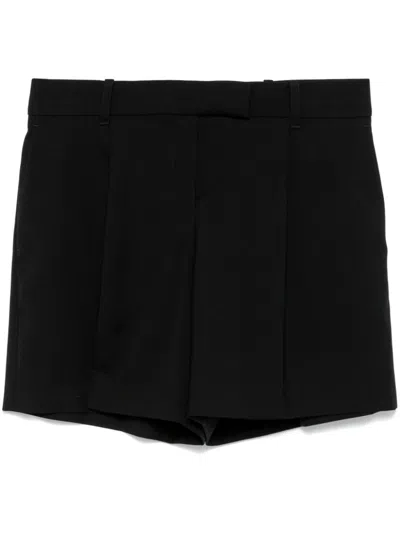 Alexander Mcqueen Pleat-detail Shorts In Black