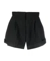 Alexander Mcqueen Tailored Mini Shorts For Women In Classic Black In Black