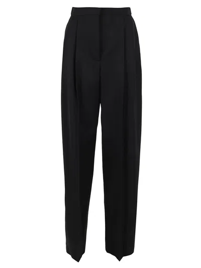 Alexander Mcqueen Wide Leg Trs S In Black