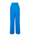 Alexander Mcqueen Pleat Detailed Wide-leg Pants In Blue