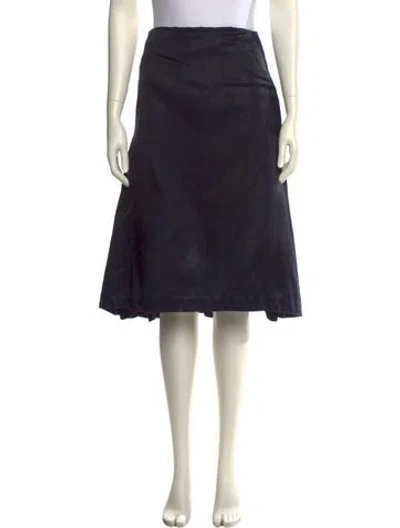 Pre-owned Alexander Mcqueen Pleated Accents Knee-length Skirt In Black