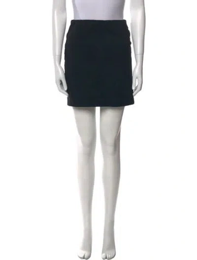 Pre-owned Alexander Mcqueen Pleated Accents Mini Skirt In Black