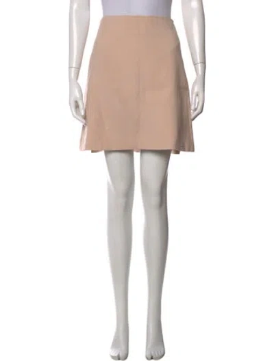 Pre-owned Alexander Mcqueen Pleated Accents Mini Skirt In Pink