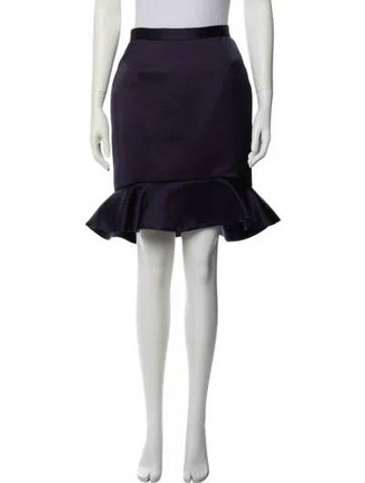 Pre-owned Alexander Mcqueen Pleated Accents Mini Skirt In Purple