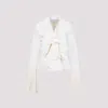 Alexander Mcqueen Ruffled Pleated Blouse In Ivory