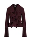Alexander Mcqueen Pleated Blouse In Red