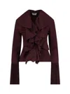 Alexander Mcqueen Pleated Blouse In Red