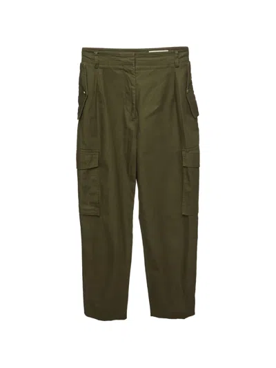 Pre-owned Alexander Mcqueen Pleated Cargo Pants In Green