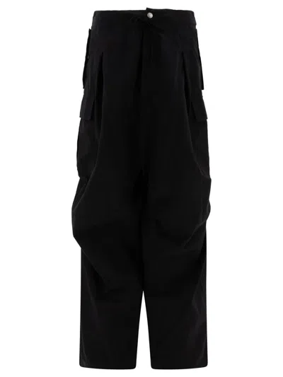Alexander Mcqueen Alexander Mc Queen Pleated Cargo Trousers In Black