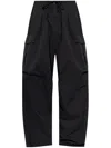 Alexander Mcqueen Pleated Cargo Trousers In Black