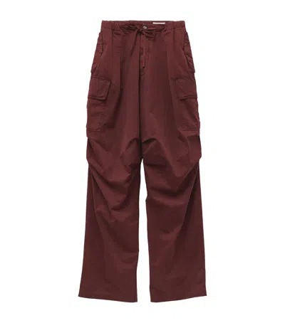 Alexander Mcqueen Pleated Cargo Trousers In Red