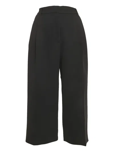 Pre-owned Alexander Mcqueen Pleated Culottes In Black