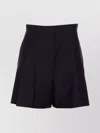 Alexander Mcqueen Pleated Design Shorts With Belt Loops And Back Pockets