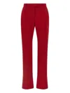 Alexander Mcqueen Stretch Wool Gabardine Trousers In Red