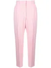 Alexander Mcqueen Alexander Mc Queen Pink Regular Trousers With Pleats In Rosa
