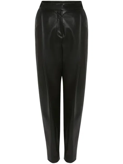 Alexander Mcqueen Tapered-hose Mit Bundfalten In Black