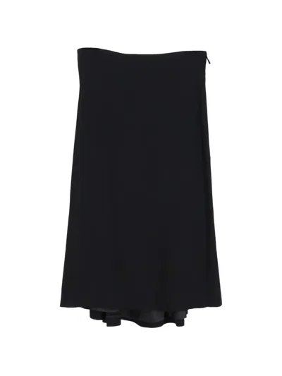 Pre-owned Alexander Mcqueen Pleated Midi Skirt In Black