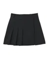 Alexander Mcqueen Frayed Pleated Wool-twill Mini Wrap Skirt In Black