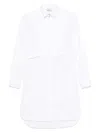 Alexander Mcqueen Pleated Panel Shirt Dress In White