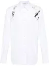 Alexander Mcqueen Straight Hem Sleeved Shirt In White