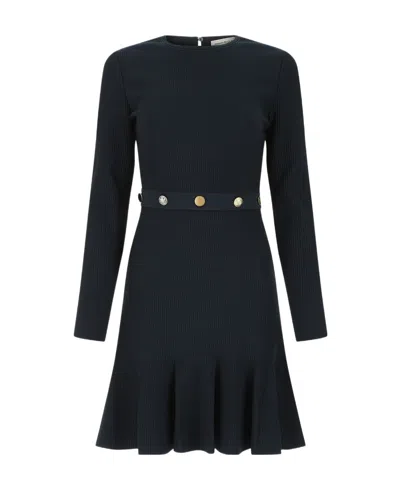 ALEXANDER MCQUEEN ALEXANDER MCQUEEN PLEATED RIBBED KNIT DRESS