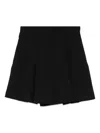 Alexander Mcqueen Pleated Shorts In Black