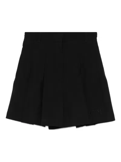 Alexander Mcqueen Pleated Shorts In Black