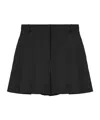 Alexander Mcqueen Pleated Tailored Shorts In Black