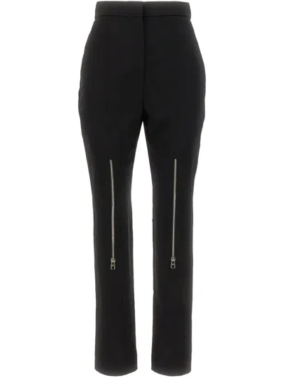 ALEXANDER MCQUEEN PLEATED WOOL TAPERED TROUSERS